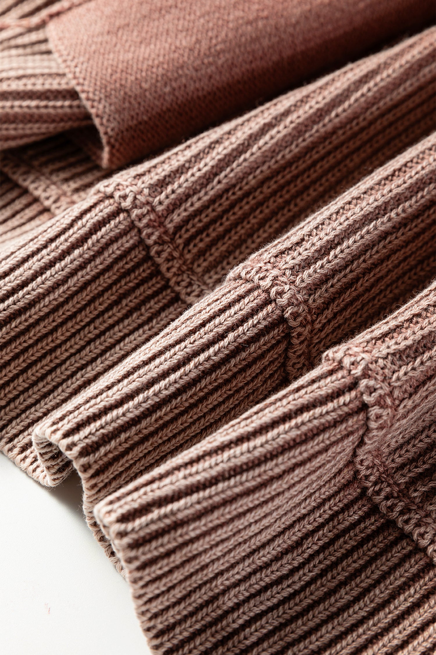 Stonewash Patchwork Knit Open Cardigan