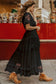 Dot Lace Black Maxi Dress