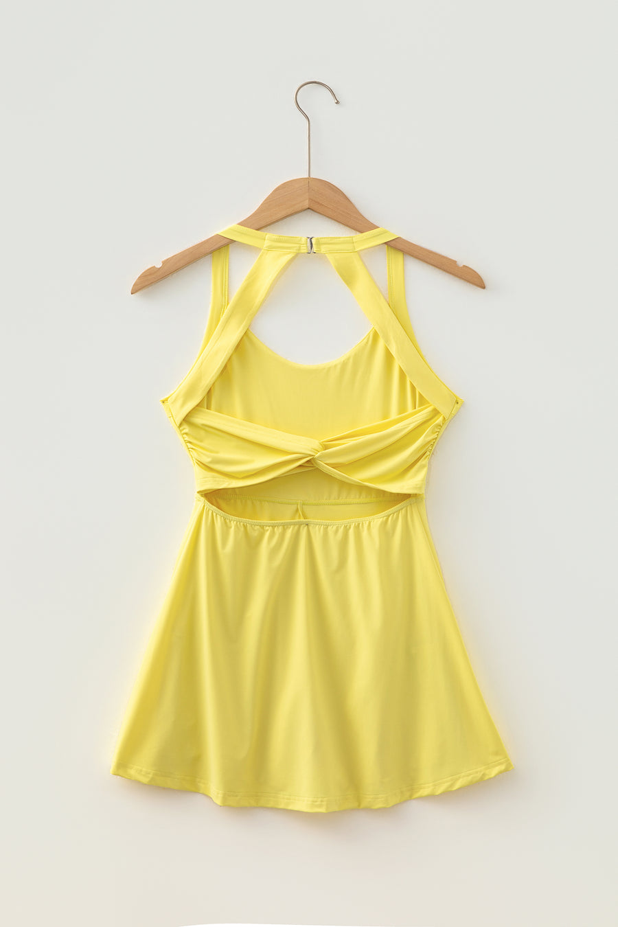 Back Cutout Active Mini Dress with Shorts Women UK
