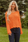 Carrot Crochet Scallop Edge Sweater