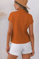 Gray Patch Pocket Ribbed Knit Short Sleeve Sweater