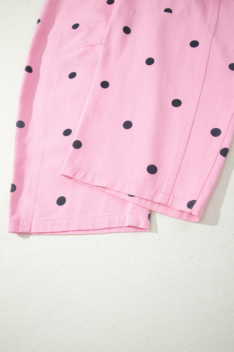 Polka Dot Denim Barrel Overalls Jumpsuit Women UK