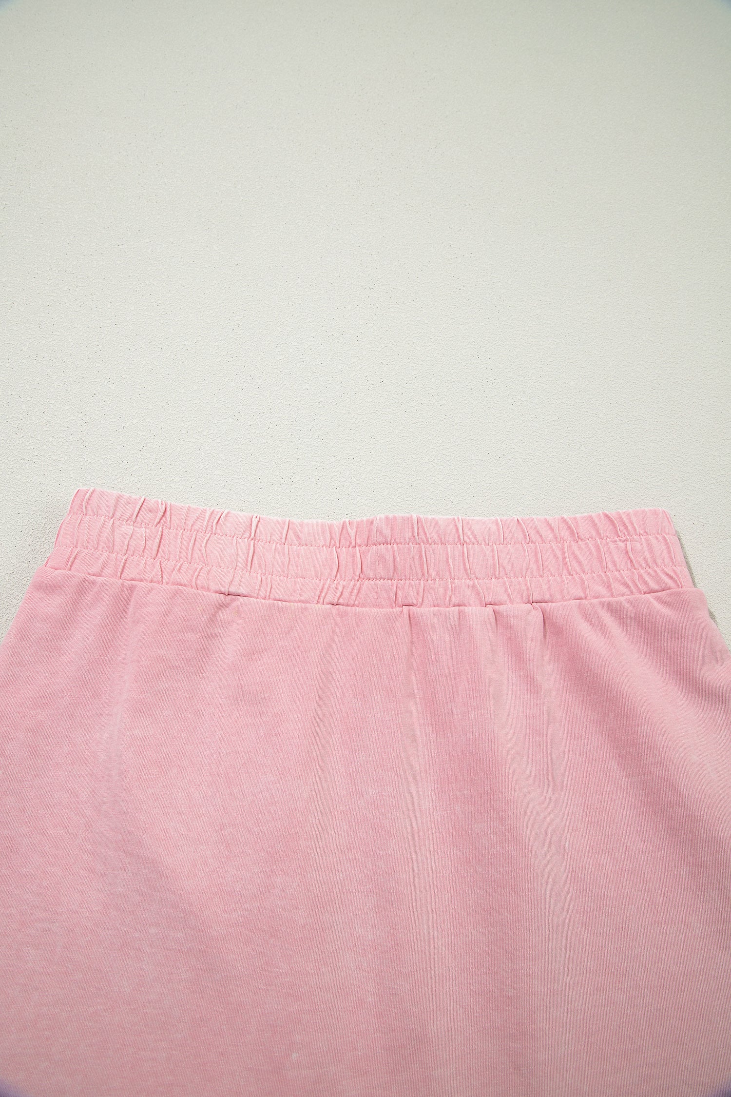 Mineral Wash V-Neck Tee Skort Set Two Piece Co-Ord High Waist Split Mini