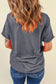 Gray Casual Plain Crew Neck Tee