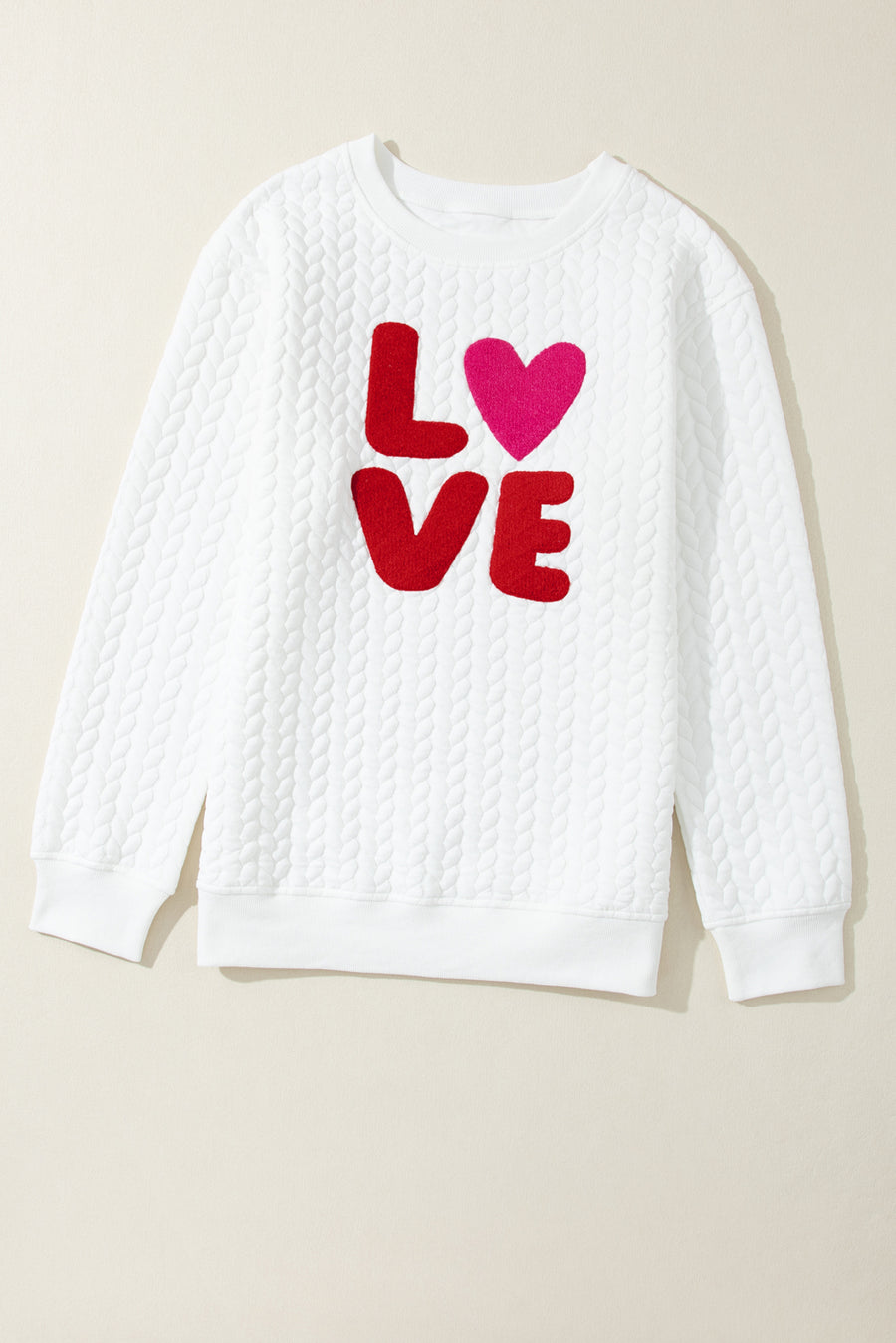 Chenille Cable Knit Slogan Sweatshirt Women UK