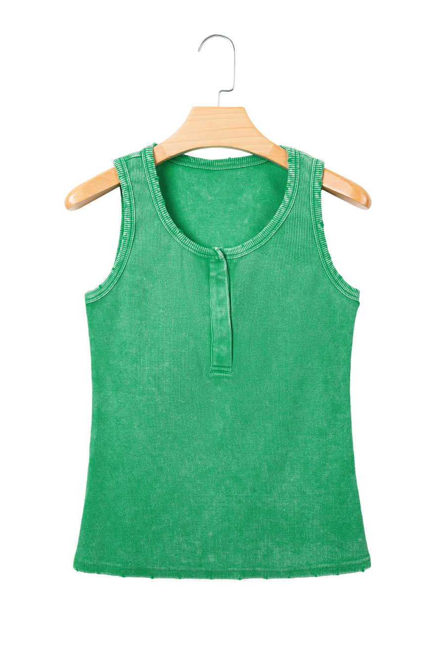 Vintage Distressed Ribbed Mineral Wash Tank Top Women UK