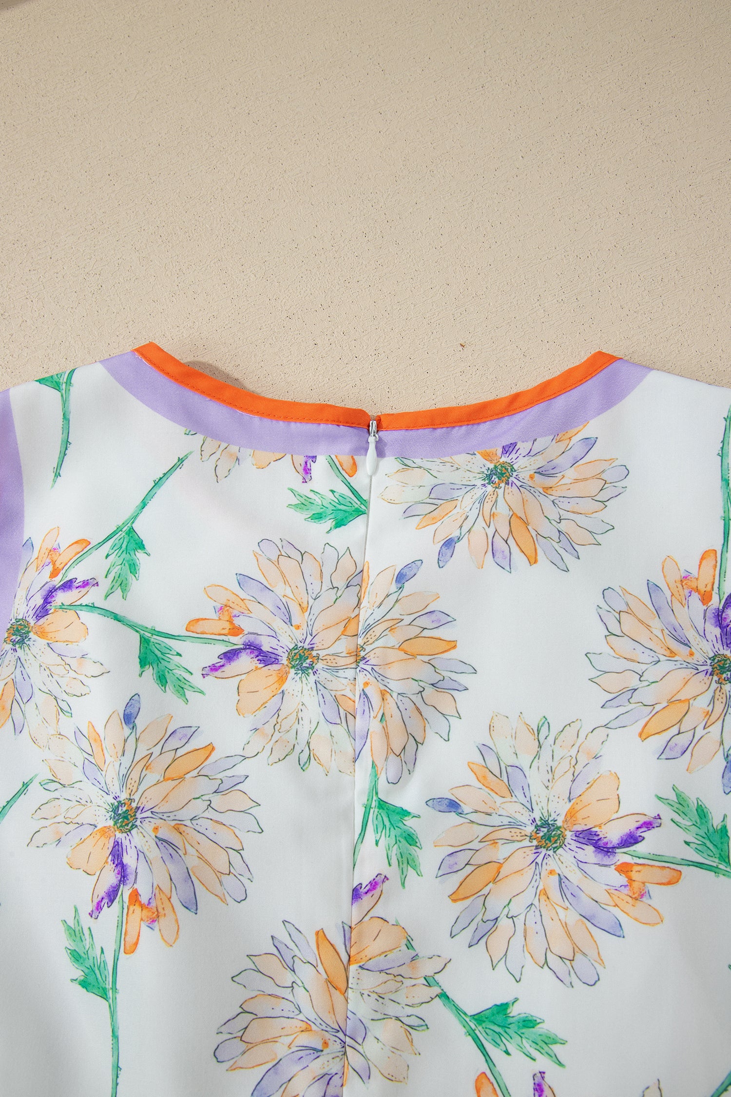Floral Print Colour Block Belted Maxi Dress Sleeveless Side Pockets
