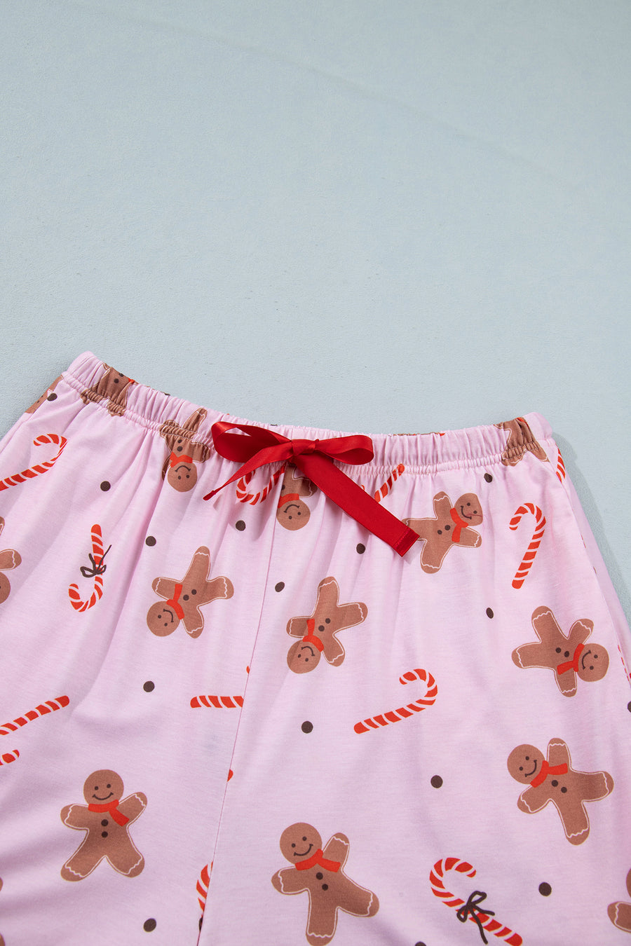 Pink Shell Button Elastic Waist Lounge Set Women UK