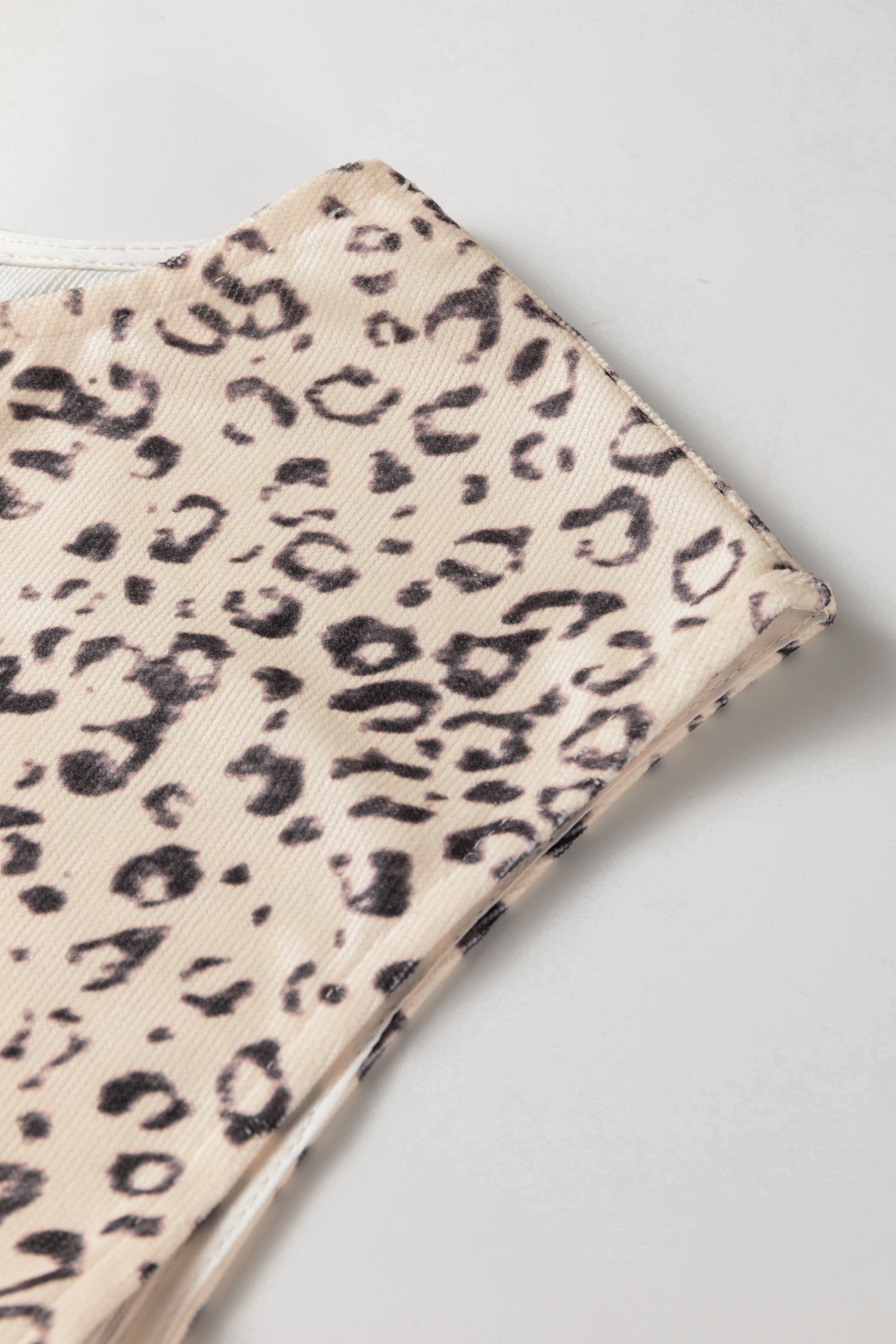 Apricot Leopard Knit Tank Top