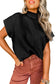 Ribbed Knit Short Sleeve Sweater - Patch Pocket - Fashionfitz