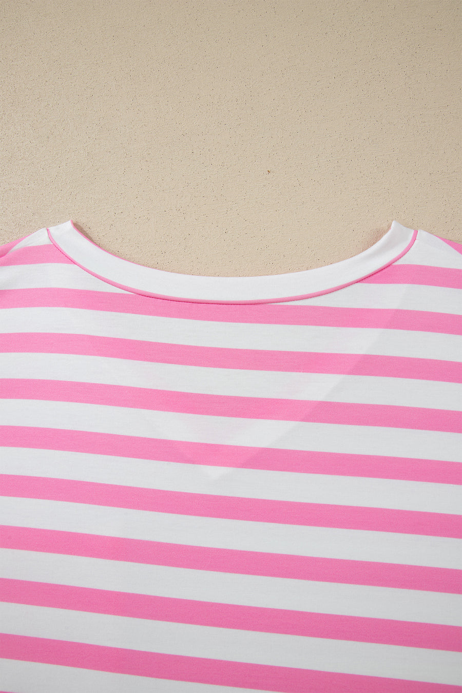 Plus Size Stripe Colourblock V-Neck Tee Patched Chest Pocket Short Sleeve — styled outfit look | Fashionfitz UK