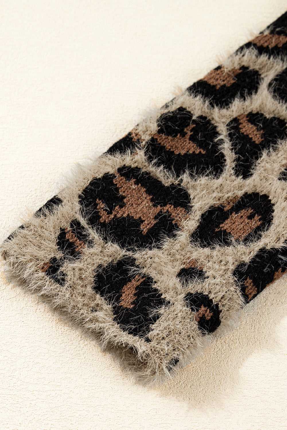 Brown Leopard Open Cardigan