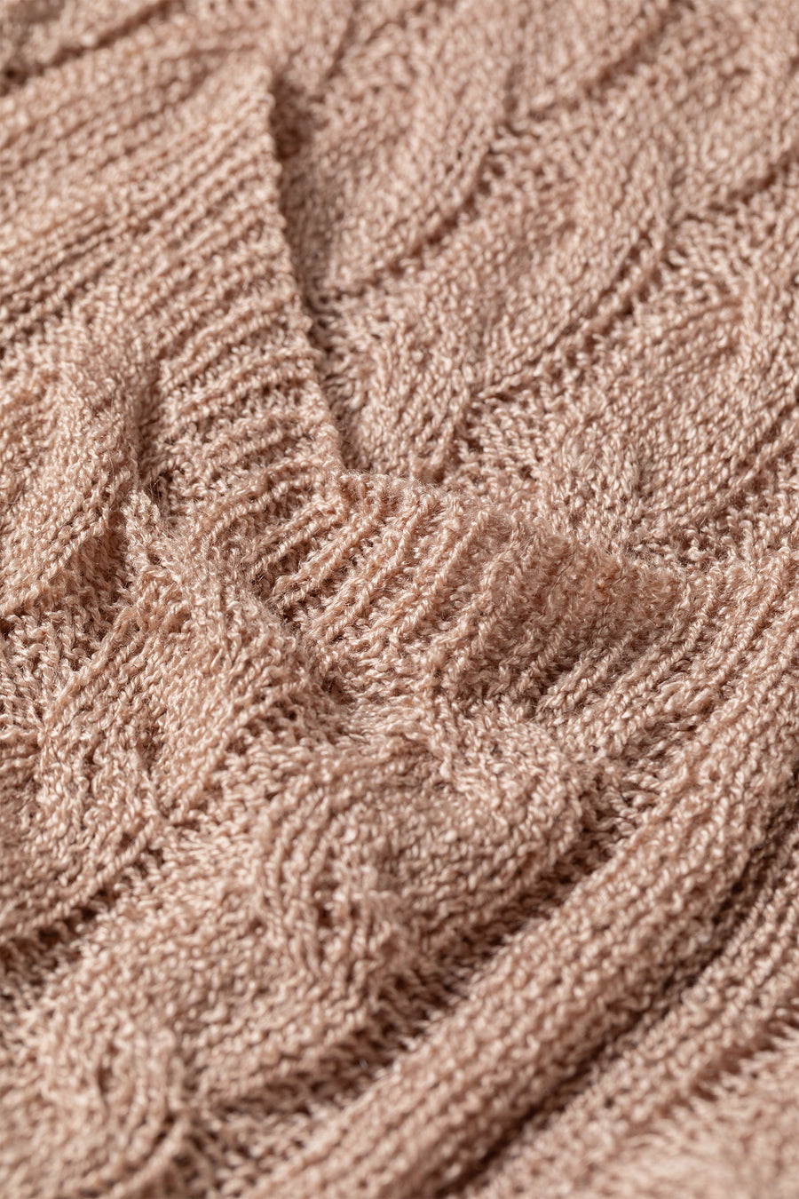 Hollowed Pattern Knit Drop Shoulder Cardigan Women UK