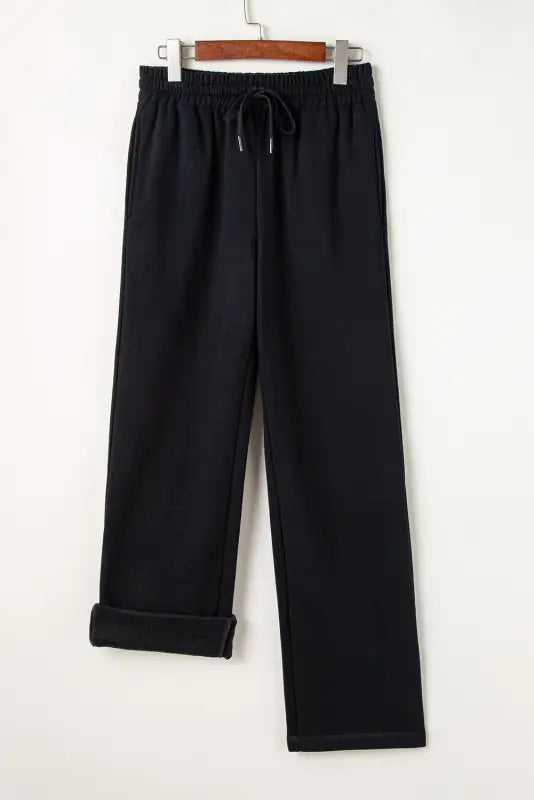 Easytone fleece lined trousers - black | fashionfitz