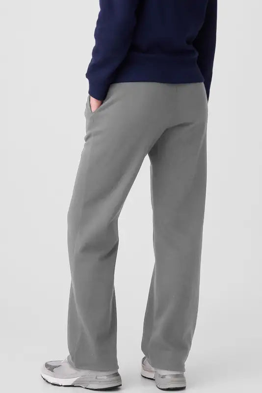 Easytone fleece lined trousers - light grey | fashionfitz