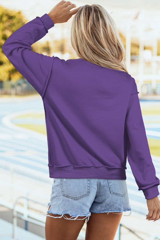 Drop Shoulder Reversible Mock Neck Sweatshirt Women UK