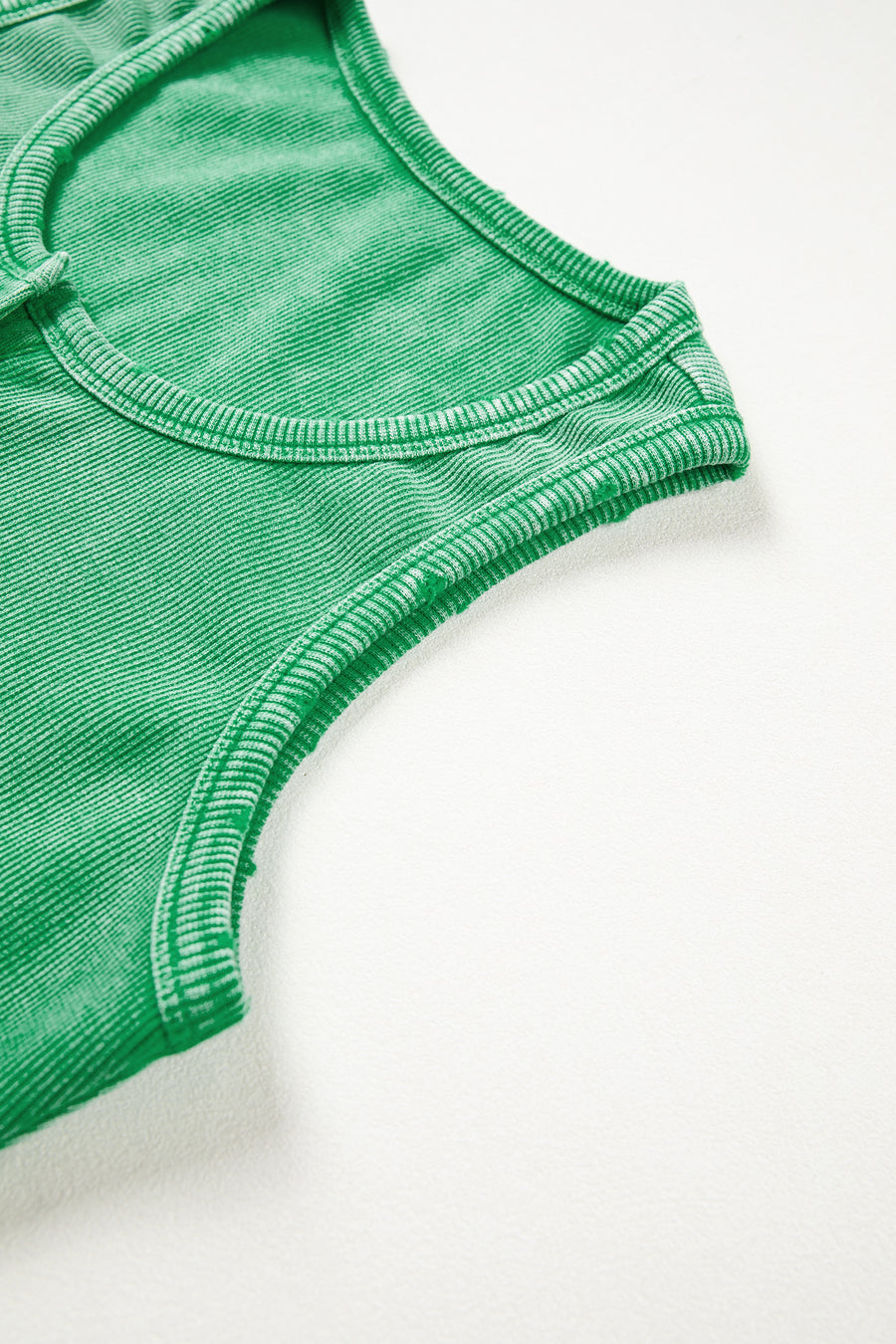 Vintage Distressed Ribbed Mineral Wash Tank Top Women UK