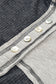Color-Block Seamed Ribbed Henley Hoodie