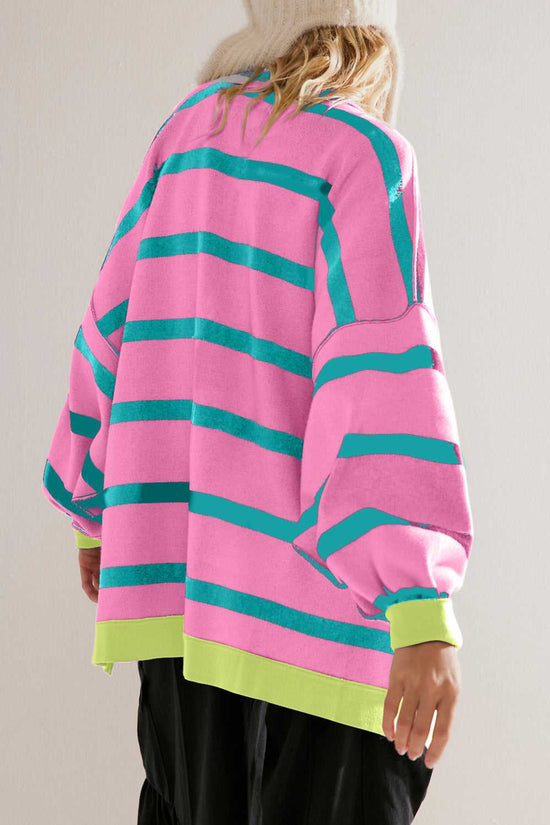 Urban Stripe Loose Cardigan