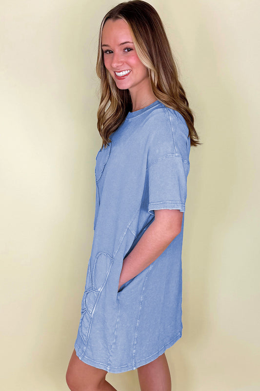 Flower Mini T-Shirt Dress