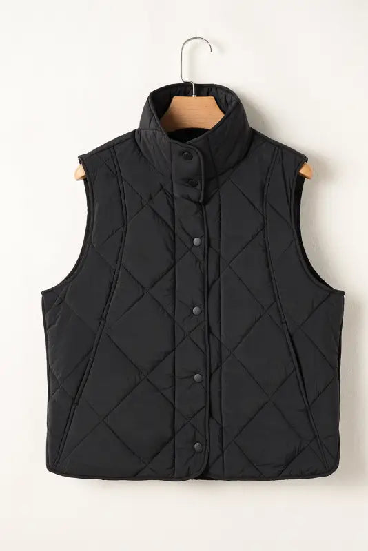 Eclipse noir quilted vest