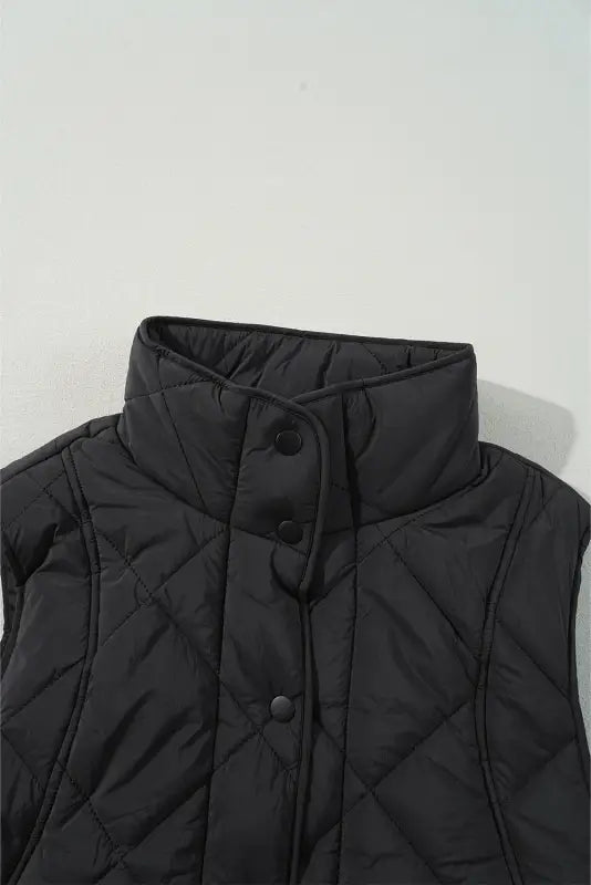 Eclipse noir quilted vest