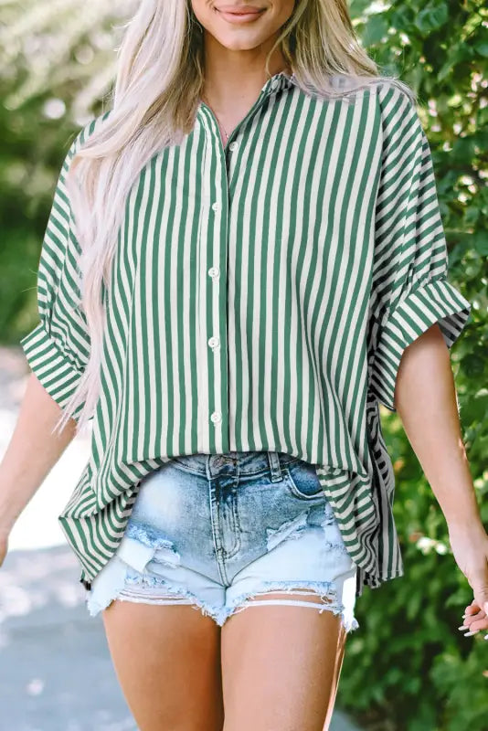 Eco chic striped shirt - tops/blouses & shirts