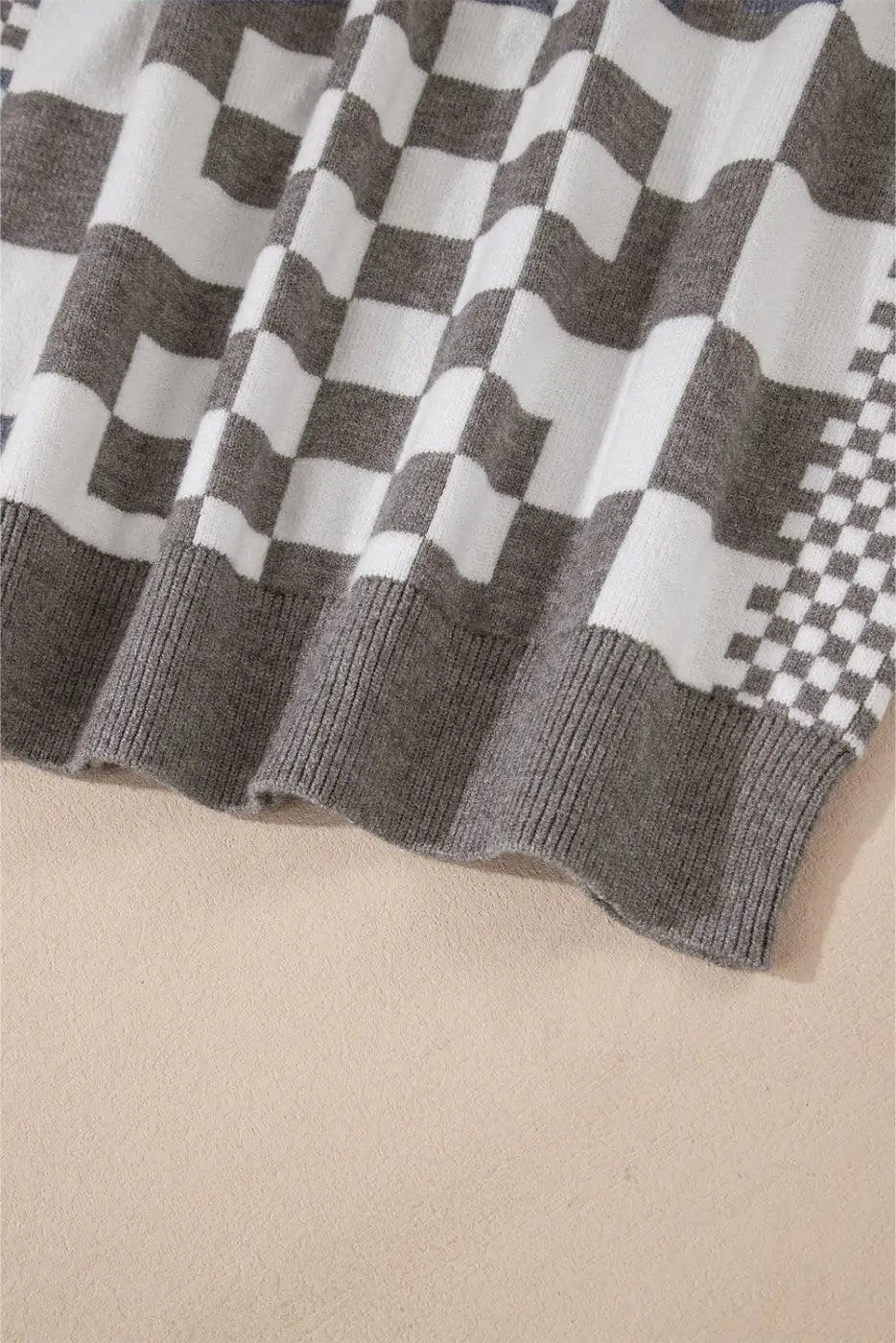 Smoky plaid soft knit jumper sweaters