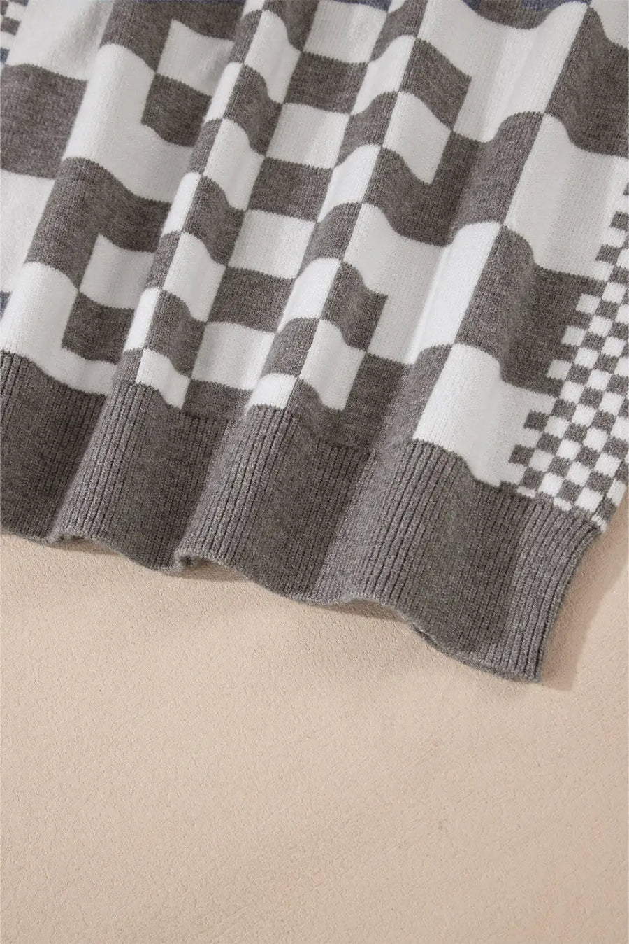Smoky plaid soft knit jumper sweaters