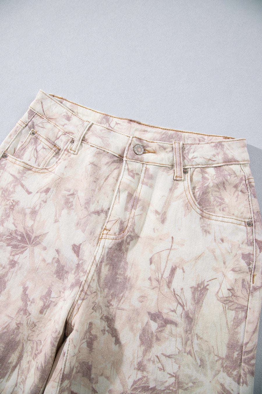 Camo Tummy Control High Waist Wide Leg Jeans Women UK