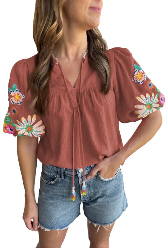 Elegance blouse - floral embroidered | fashionfitz