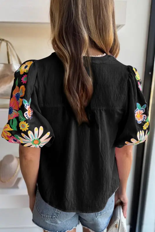 Elegance blouse - floral embroidered | fashionfitz