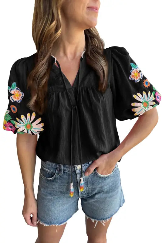 Elegance blouse - floral embroidered | fashionfitz