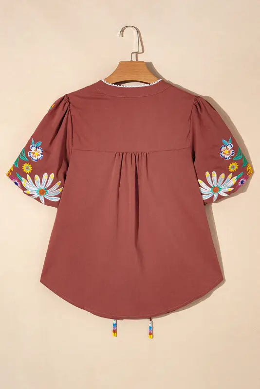 Elegance blouse - floral embroidered | fashionfitz