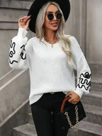 Elegant Pattern Knitwear Sweater - Fashionfitz