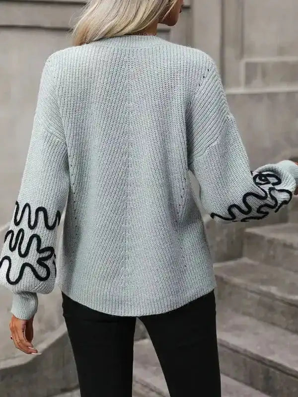 Elegant Pattern Knitwear Sweater - Fashionfitz