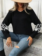 Elegant Pattern Knitwear Sweater - Fashionfitz