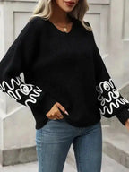 Elegant Pattern Knitwear Sweater - Fashionfitz