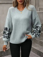 Elegant Pattern Knitwear Sweater - Fashionfitz