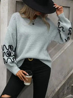 Elegant Pattern Knitwear Sweater - Fashionfitz
