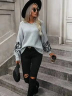 Elegant Pattern Knitwear Sweater - Fashionfitz