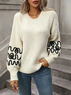 Elegant Pattern Knitwear Sweater - Fashionfitz
