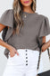 Elegant texture flutter top - stylish & comfortable