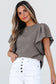 Elegant texture flutter top - stylish & comfortable