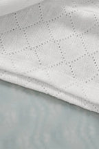 White V-Neck Knitted Flowy Blouse - Fashionfitz