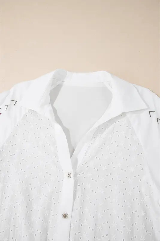 Embroidered bloom puff shirt | women’s shirts | fashionfitz