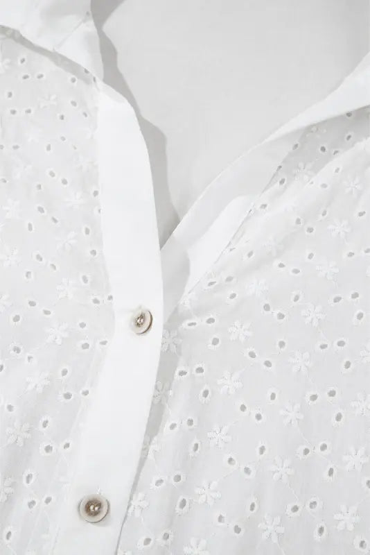 Embroidered bloom puff shirt | women’s shirts | fashionfitz