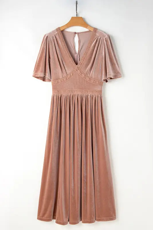 Empire grace velvet maxi dress - elegant chic | fashionfitz