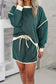 Evergreen contrast pullover and skort set| fashionfitz