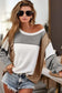 Exposed seam color block patchwork top - long sleeve tops